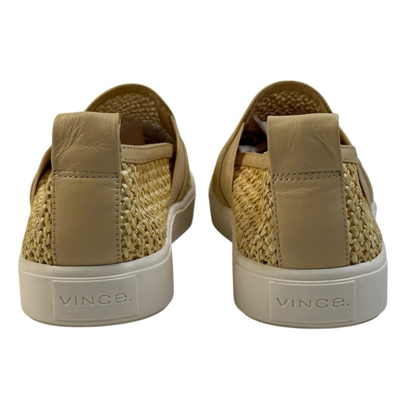 Vince Blair Natural Raffia Womens Slip On Sneakers Size 8M New $176 - Picture 4 of 10